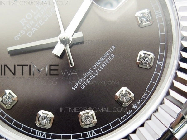 DateJust 41 126334 SS BP 1:1 Best Edition New Version Gray Crystals Markers Dial on Jubilee Bracelet – Bild 5