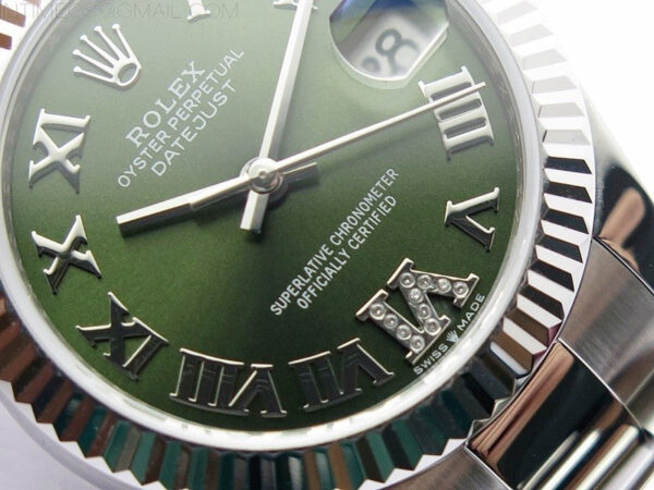 Datejust 31mm 278273 SS BP Best Edition Green Roman Markers Dial on Oyster Bracelet – Bild 5