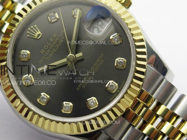 DateJust 31mm 178271 SS/YG APSF Best Edition Gray Dial Crystal Markers on Jubilee Bracelet A2824 – Bild 5