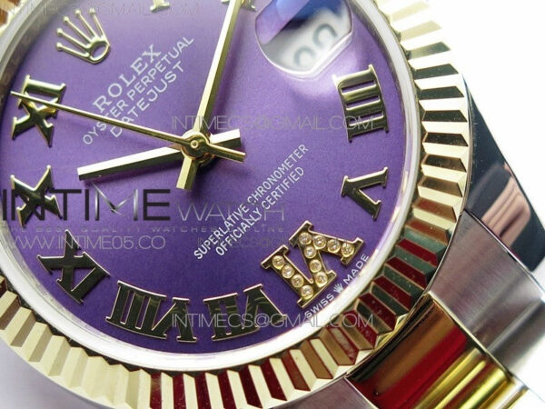 Datejust 31mm 278273 SS/YG BP Best Edition Purple Roman Markers Dial on SS/YG Oyster Bracelet – Bild 5