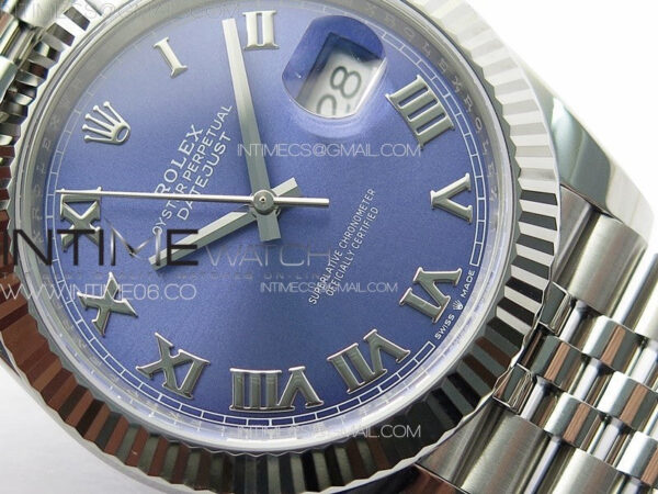 DateJust 41 126334 Clean 1:1 Best Edition 904L Steel Blue Roman Dial on Jubilee Bracelet VR3235 – Bild 5