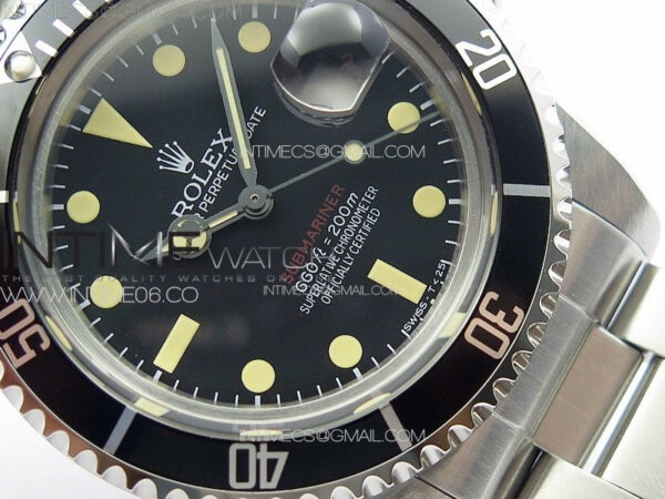 Vintage Submariner 1680 SS JKF Best Edition Black Dial on SS Bracelet (Style1) A2836 – Bild 5
