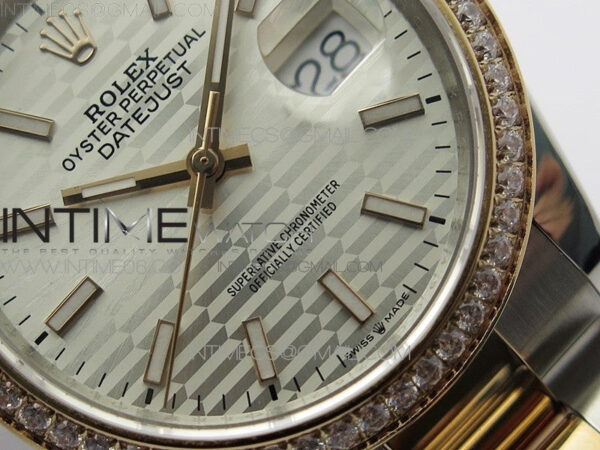 DateJust 36 SS/RG 126281 BP 1:1 Best Edition Silver Dial on Oyster Bracelet – Bild 5