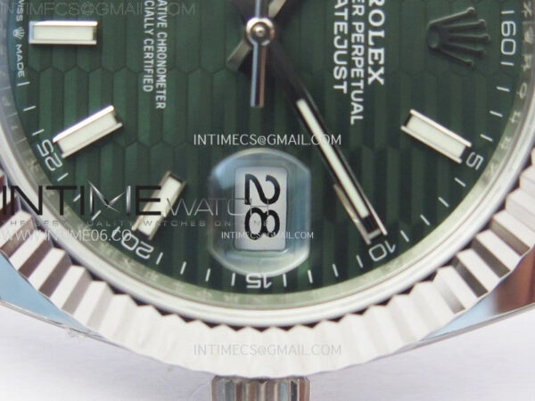 DateJust 41 126334 904L Steel NTF 1:1 Best Edition Green Fluted Dial on Jubilee Bracelet VR3235 – Bild 5