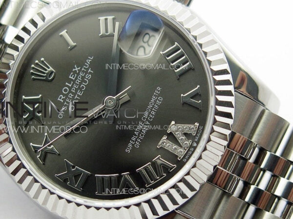 DateJust 31mm 178271 SS APSF Best Edition Gray Dial Roman Markers on Jubilee Bracelet A2824 – Bild 4