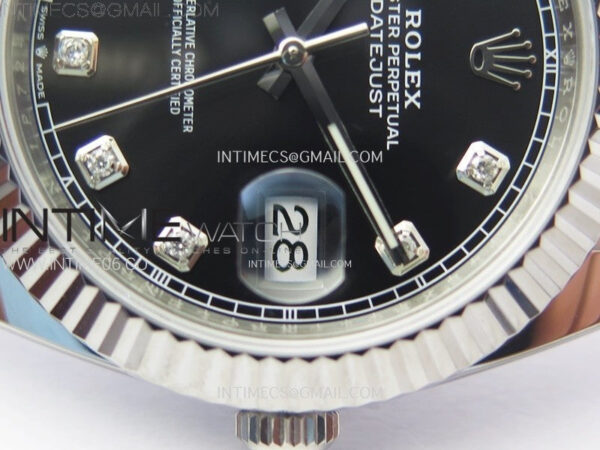 DateJust 41 126334 904L Steel NTF 1:1 Best Edition Black Dial Crystals Makers on Jubilee Bracelet VR3235 – Bild 5