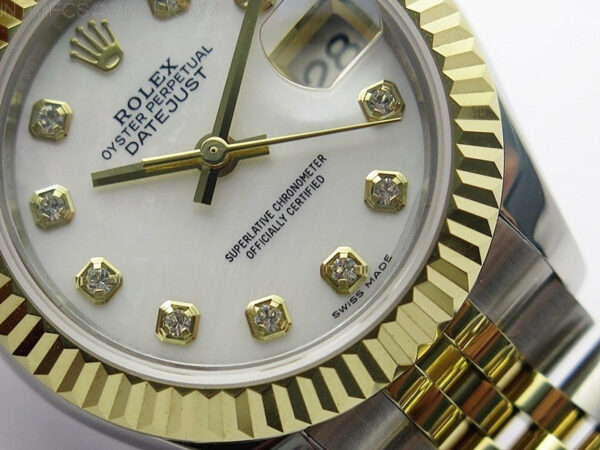 Datejust 28mm 279173 SS/YG BP Best Edition White MOP Crystals Markers Dial on SS/YG Jubilee Bracelet ETA2671 – Bild 5