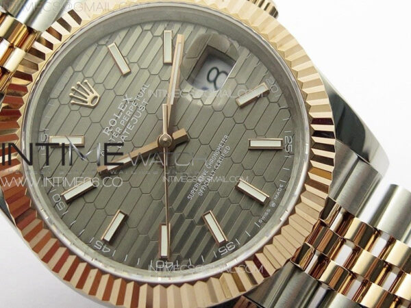 DateJust 41 126334 SS/RG GMF 1:1 Best Edition Gray Fluted Dial on SS/RG Jubilee Bracelet – Bild 5