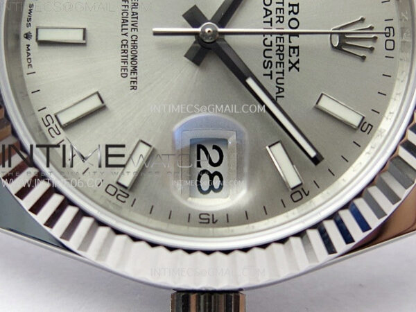 DateJust 41mm 126334 904 SS ARF 1:1 Best Edition Silver Dial Sticks Markers on Jubilee Bracelet SH3235 – Bild 4