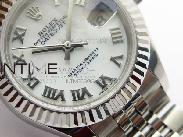 Datejust 28mm 279174 SS BP Best Edition White Roman Markers Dial on SS Jubilee Bracelet ETA2671 – Bild 5