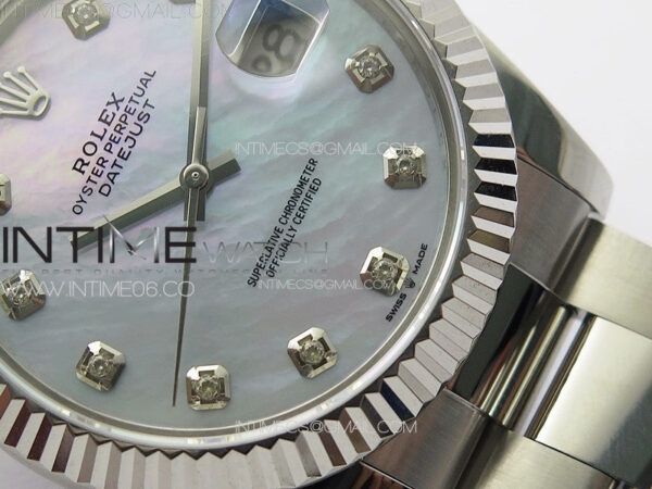DateJust 41MM 126334 SS APSF 1:1 Best Edition White MOP Dial on SS Oyster Bracelet SA3235 – Bild 5