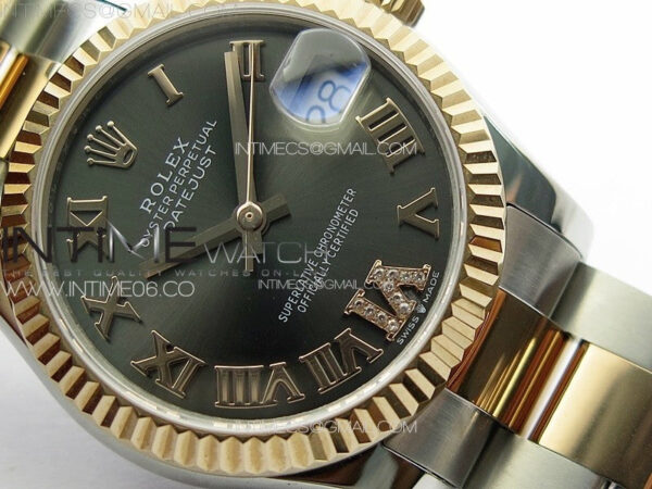 DateJust 31mm 178271 SS/RG APSF Best Edition Gray Dial Roman Markers on Oyster Bracelet A2824 – Bild 5