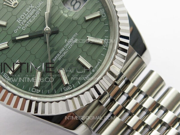 DateJust 41 126334 SS GMF 1:1 Best Edition Green Fluted Dial on Jubilee Bracelet – Bild 5
