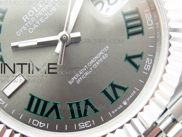 DateJust 41 126334 SS BP 1:1 Best Edition New Version Gray Style01 Roman Markers Dial on Jubilee Bracelet – Bild 4