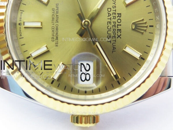 DateJust 36 904L SS/YG 126233 VSF 1:1 Best Edition Gold Stick Dial on Jubilee Bracelet VS3235 – Bild 5