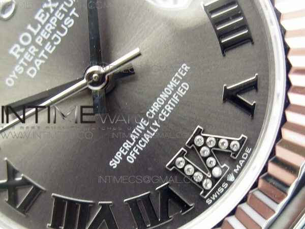 Datejust 31mm 278275 SS BP Best Edition Gray Roman Markers Dial(@6 Crystal Makrer) on SS President Bracelet – Bild 4