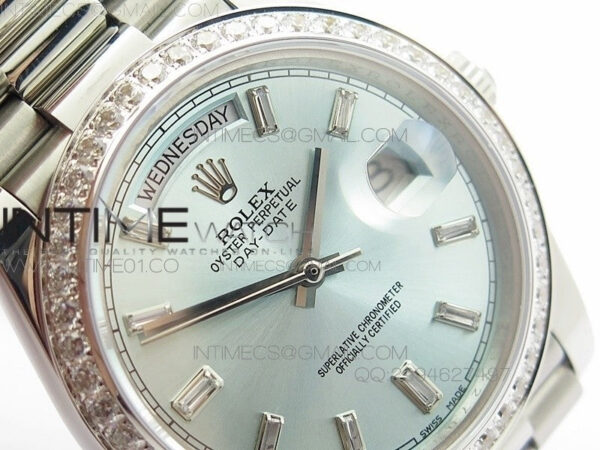 Day-Date 40 SS BP 1:1 Best 228239 Diamond Bezel Blue Dial on SS BraceletDay-Date 40 SS BP 1:1 Best 228239 Diamond Bezel Blue Dial on SS Bracelet – Bild 6