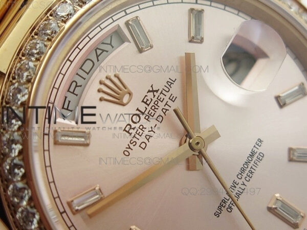 Day-Date 40 RG BP 1:1 Best 228239 RG Diamond Sticks Dial Bezel on SS Bracelet – Bild 5