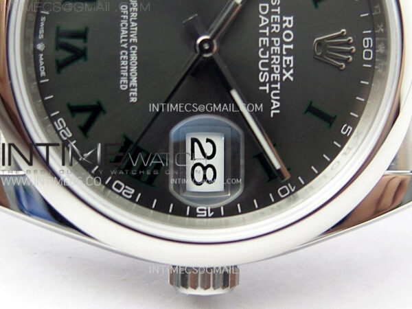 DateJust 36 SS 126200 904L Steel VSF 1:1 Best Edition Gray Dial Roman Markers on Jubilee Bracelet VS3235 – Bild 4