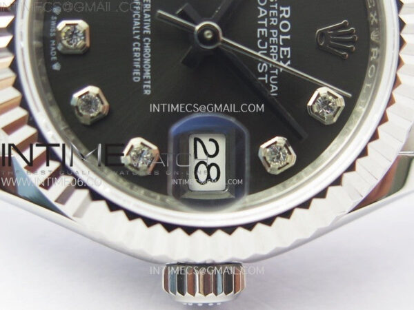 Datejust 28mm 279179 SS APSF Best Edition Gray Dial Crystals Markers on SS Jubilee Bracelet NH05 – Bild 5