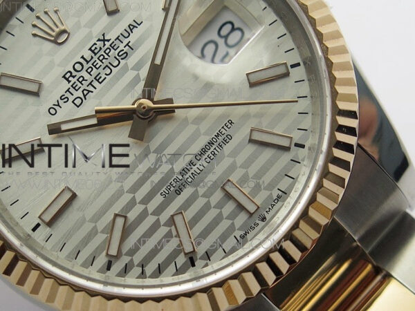 DateJust 36 SS/RG 126231 BP 1:1 Best Edition Silver Dial on Oyster Bracelet – Bild 5