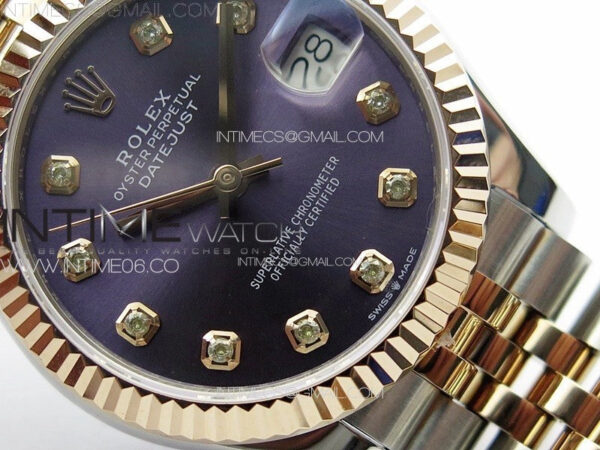 DateJust 31mm 178271 SS/RG APSF Best Edition Blue Dial Crystal Markers on Jubilee Bracelet A2824 – Bild 5