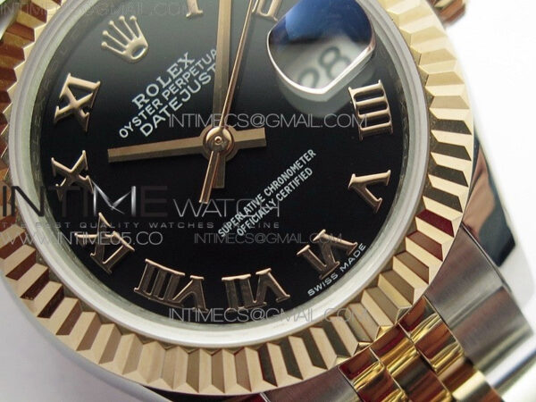 Datejust 28mm 279173 SS/RG BP Best Edition Black Roman Markers Dial on SS/RG Jubilee Bracelet ETA2671 – Bild 5