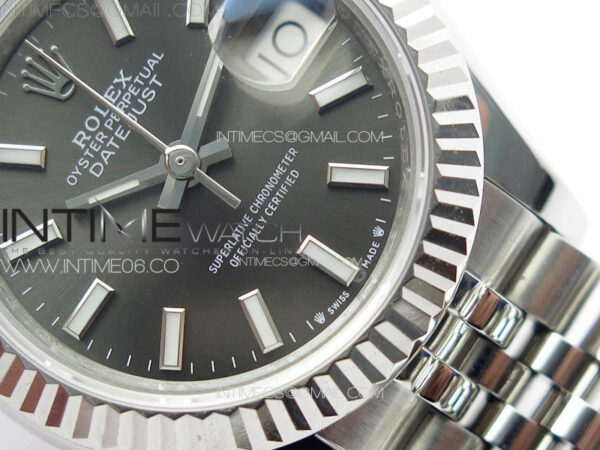 Datejust 28mm 279179 SS APSF Best Edition Gray Dial Sticks Markers on SS Jubilee Bracelet NH05 – Bild 5