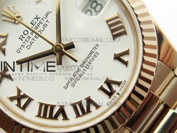 Datejust 31mm 278275 RG BP Best Edition White Roman Markers Dial on RG President Bracelet – Bild 5