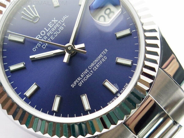 Datejust 31mm 278273 SS BP Best Edition Blue Stick Markers Dial on Oyster Bracelet – Bild 4