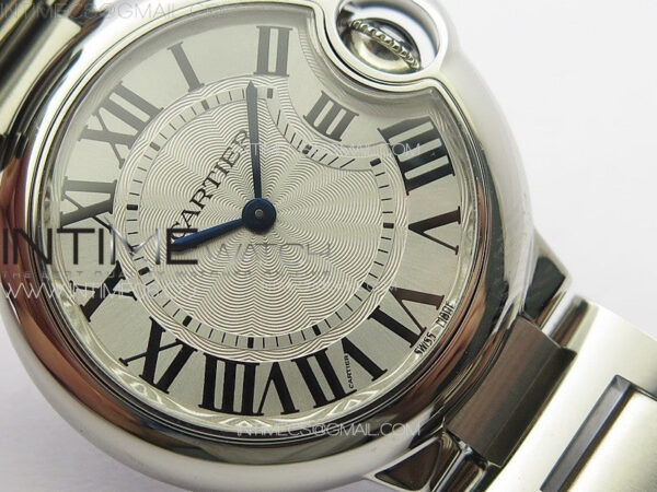 Ballon Bleu 33mm SS V20F 1:1 Best Edition White Textured Dial on SS Bracelet Gen Cal.157 Quartz – Bild 6