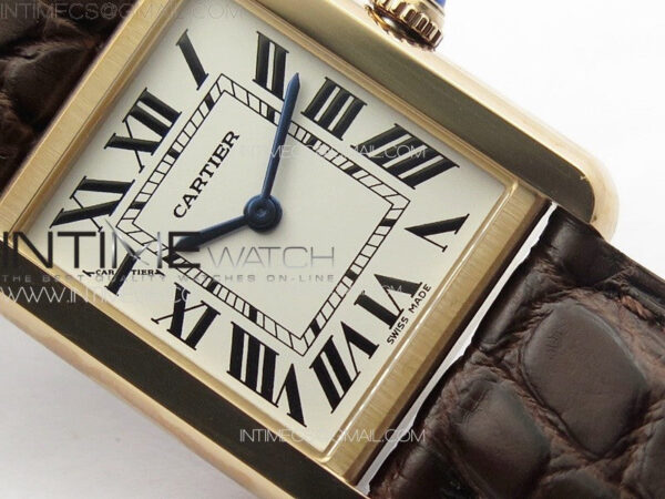 Tank Solo Ladies 25mm RG K11F 1:1 Best Edition White Dial on Brown Leather Strap Ronda Quartz – Bild 5