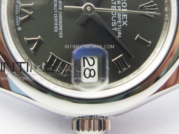 Datejust 28mm 279166 Smooth Bezel SS APSF Best Edition Gray Dial Roman Markers on SS Jubilee Bracelet NH05 – Bild 5