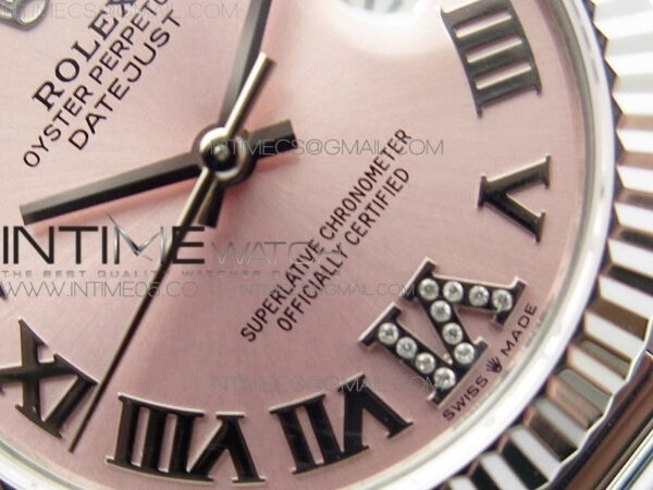 Datejust 31mm 278275 SS BP Best Edition Pink Roman Markers Dial(@6 Crystal Makrer) on SS President Bracelet – Bild 5