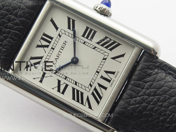 Tank Must Ladies 25mm SS K11F 1:1 Best Edition White Dial on Black Leather Strap Ronda Quartz – Bild 5
