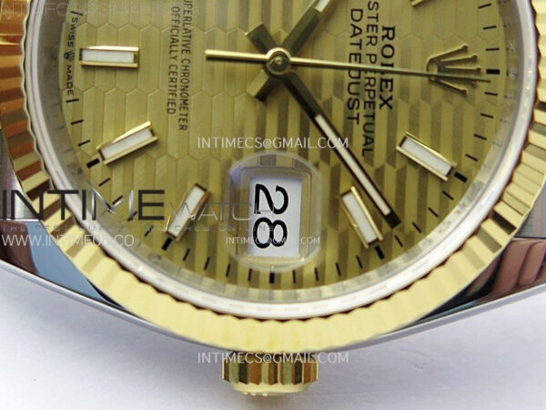 DateJust 36 SS 126233 904L SS/YG VSF 1:1 Best Edition Gold Fluted Dial Sticks Markers on Jubilee Bracelet VS3235 – Bild 5