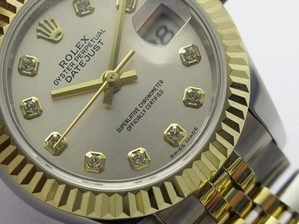 Datejust 28mm 279173 SS/YG BP Best Edition Silver Crystals Markers Dial on SS/YG Jubilee Bracelet ETA2671 – Bild 5