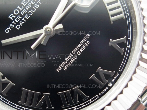 DateJust 41 126334 SS BP 1:1 Best Edition New Version Black Roman Markers Dial on Jubilee Bracelet – Bild 5