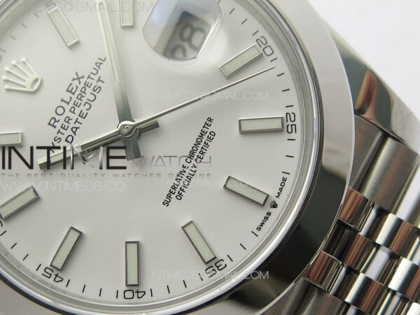 DateJust 41MM 126334 Smooth Bezel SS APSF 1:1 Best Edition White Dial on SS Jubilee Bracelet SA3235 – Bild 5