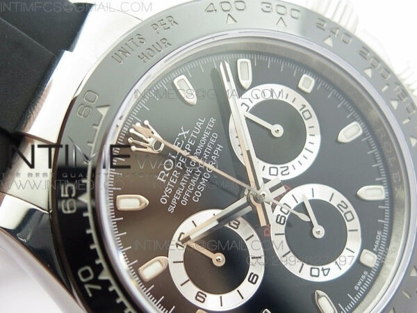 Daytona 116500LN JH Best Black Dial On Rubber Strap A4130 (Free XS rubber strap) – Bild 5