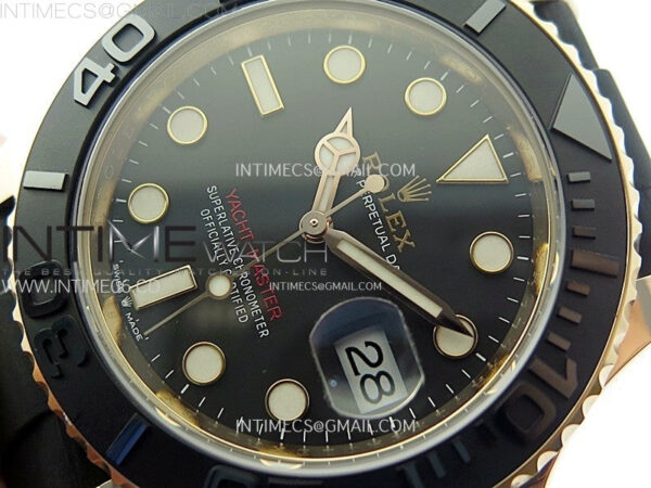 Yacht-Master 126655 Weight RG/Tungsten Gold ARF 1:1 Best Edition Black Ceramic Bezel on Oysterflex Rubber Strap VS3235 – Bild 5