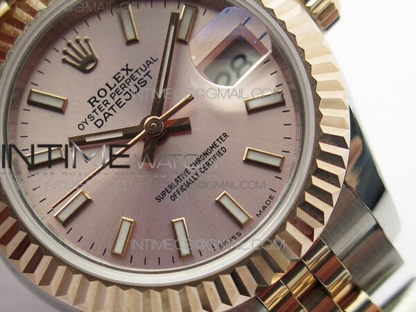 Datejust 28mm 279173 SS/RG BP Best Edition Silver Sticks Markers Dial on SS/RG Jubilee Bracelet ETA2671 – Bild 5