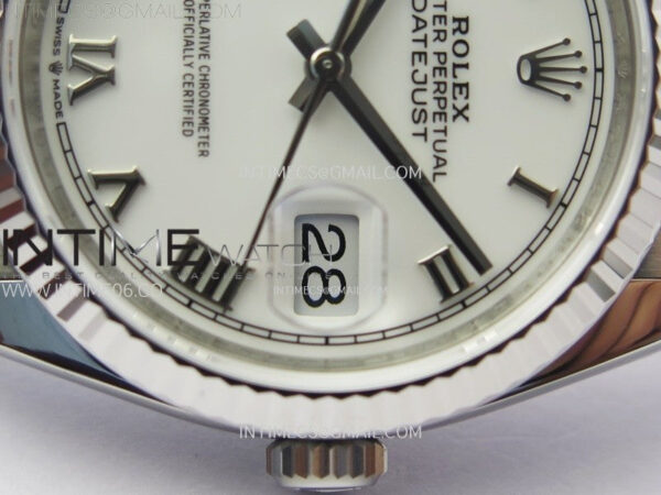 DateJust 36 SS 126234 VSF 1:1 Best Edition 904L Steel White Dial Roman Markers on Jubilee Bracelet VS3235 – Bild 4