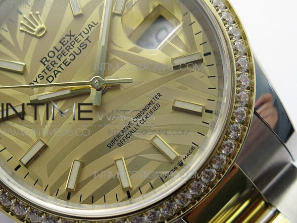 DateJust 36 SS/YG 126283 JDF 1:1 Best Edition New YG Dial Style 2 on Oyster Bracelet – Bild 5
