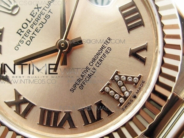 Datejust 31mm 278275 RG BP Best Edition RG Roman Markers Dial @6 Dia on RG President Bracelet – Bild 5