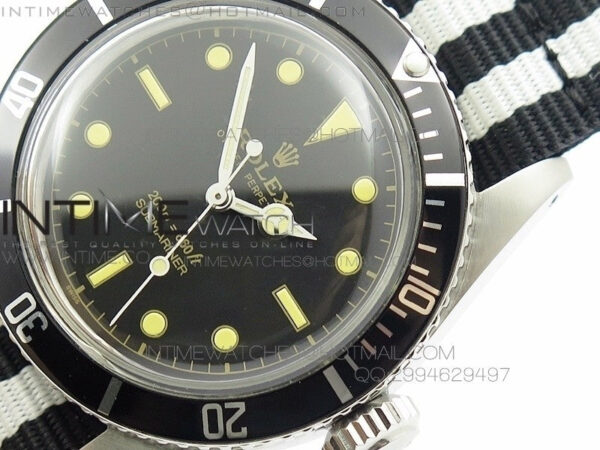 Vintage Submariner No Date 200m 660ft SS On Nylon Strap A2836/A21J – Bild 5