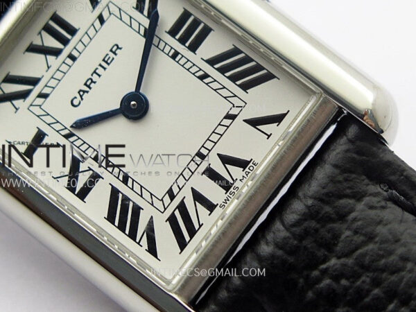 Tank Must Ladies 22mm SS AF 1:1 Best Edition White Dial on Black Leather Strap Ronda Quartz – Bild 5