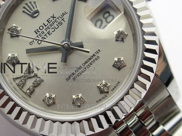 Datejust 28mm 279174 SS BP Best Edition Silver Star Crystal Markers Dial on SS Jubilee Bracelet ETA2671 – Bild 5