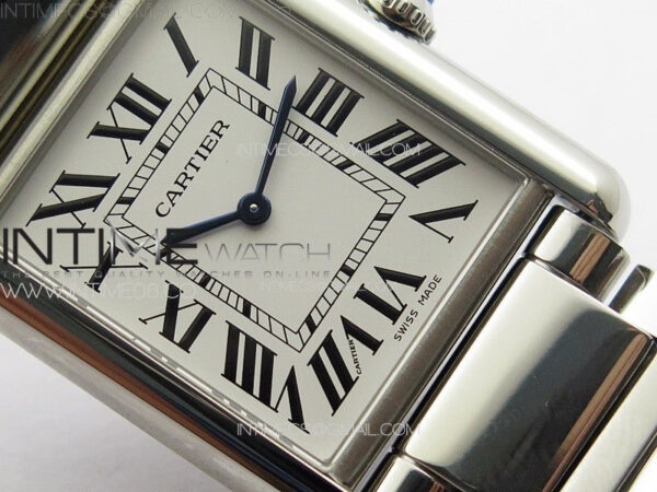 Tank Louis Ladies 25mm SS 8848F 1:1 Best Edition White Dial on SS Bracelet Ronda Quartz(Free leather strap) – Bild 4