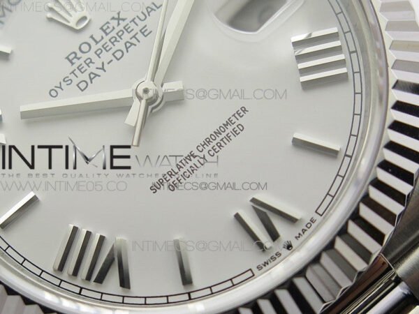 Day-Date 40mm 228239 BP New Dial Version 904 SS White Roman Markers Dial on SS President Bracelet A2836 – Bild 5